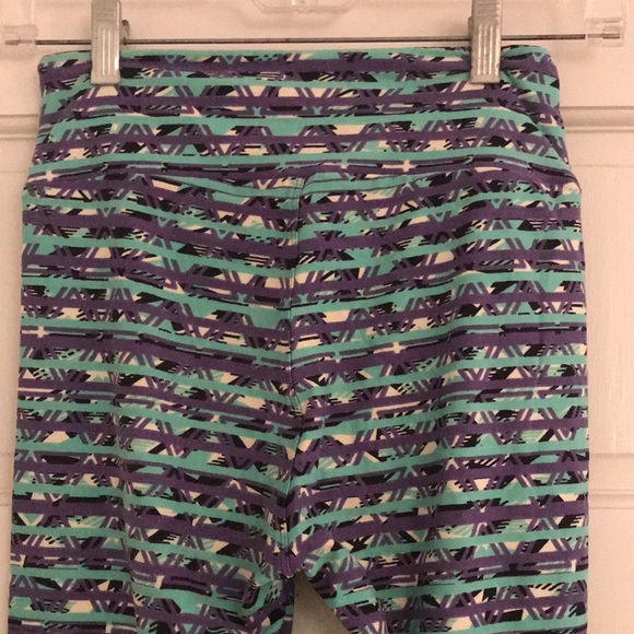 LulaRoe Abstract Linear Geometric Print LEGGINGS *One Size* - Picture 6 of 8